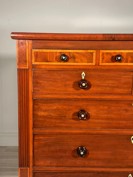 Large Antique Mahogany Chest Of Drawers C.1840