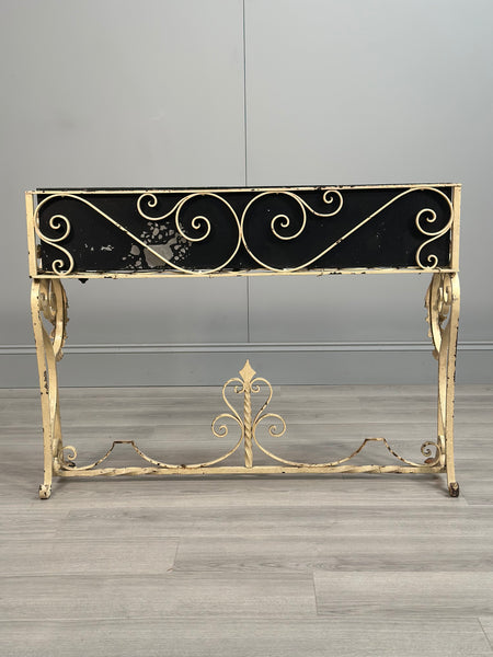 Antique Wrought Iron Garden Planter