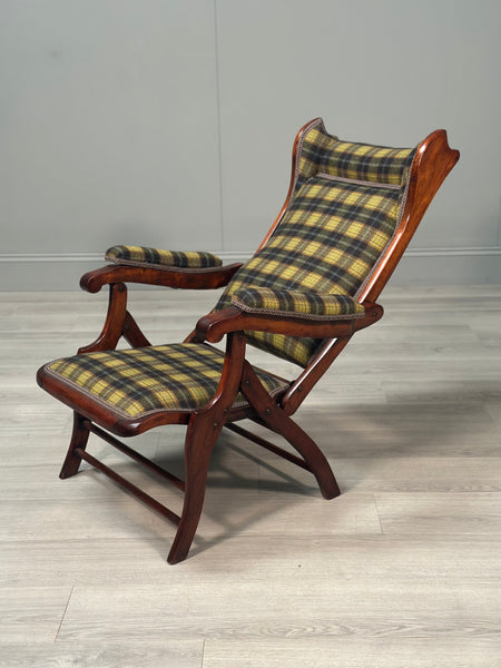 Antique Folding Campaign Armchair
