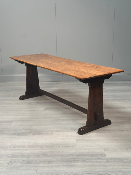 Large Arts & Crafts Oak Refectory Table