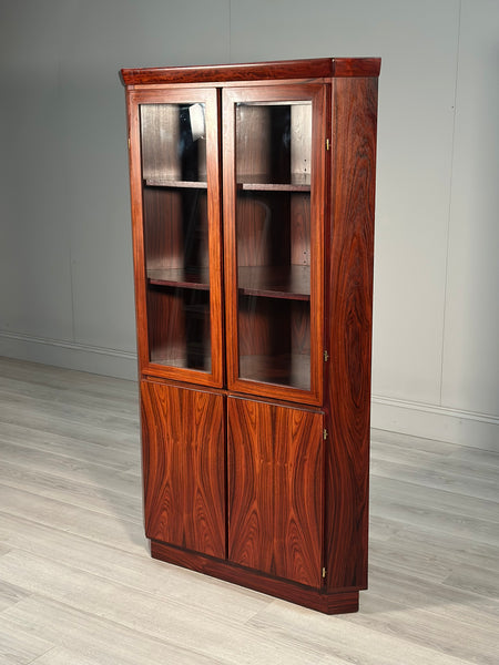 Danish Rosewood Corner Cabinet By Skovby