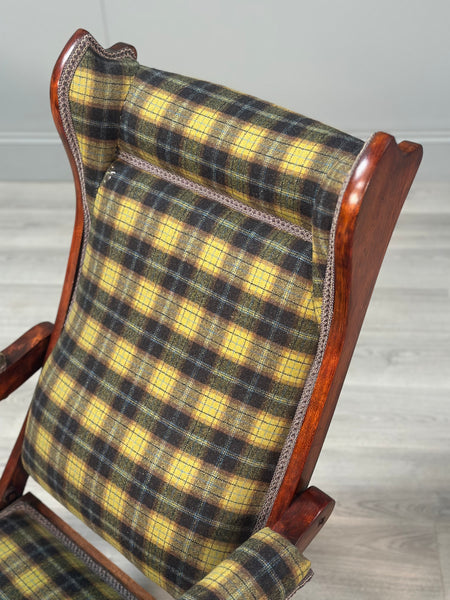 Antique Folding Campaign Armchair