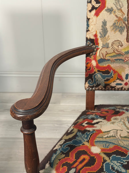 Pair of Antique Armchairs With A Gaspard De Wit Tapestry
