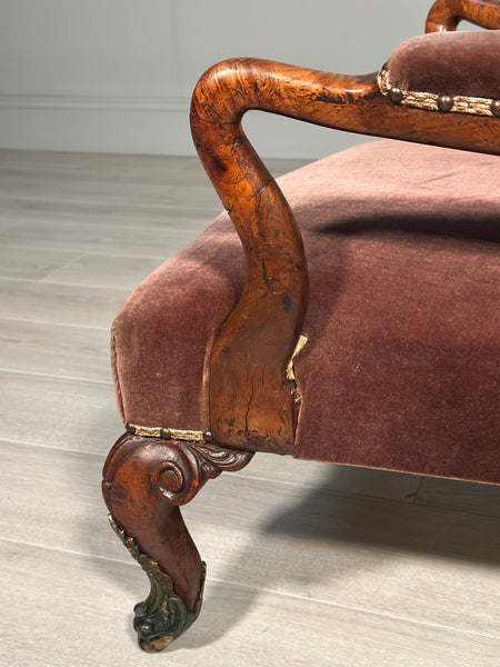 Pollard Oak 19th Century Armchair