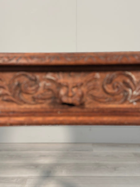 Carved Oak Greenman Table c1880