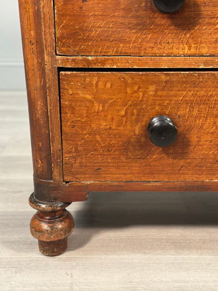 Antique Chest Of Drawers In Scumble Paint