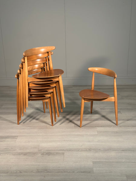 Set of 6 Hans Wegner Fh4103 “Heart” Dining Chairs c.1950’s