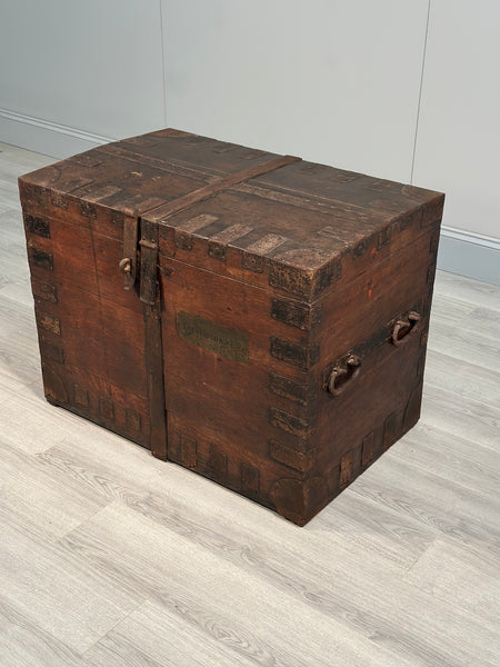 Antique Oak Silver Chest