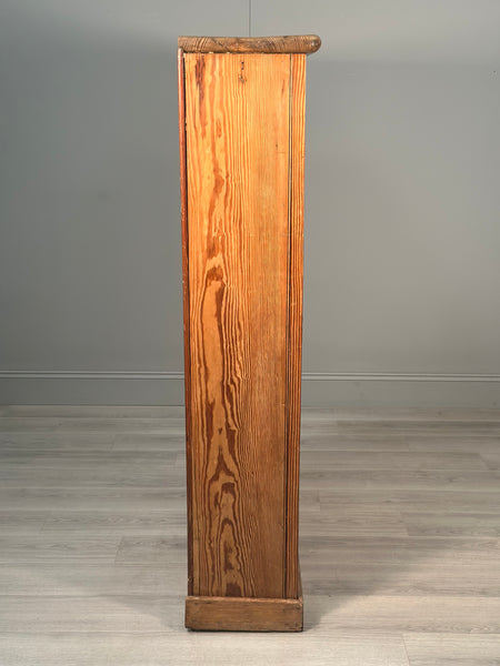 Large Antique Pitch Pine School Cupboard