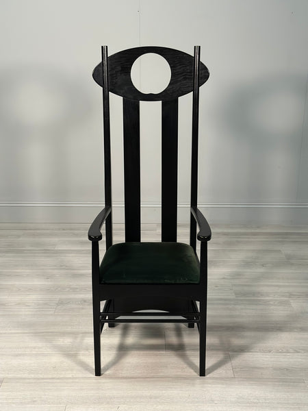 Set of 6 Argyle Dining Chairs Designed By Charles Rennie Mackintosh, Italy 1980’s