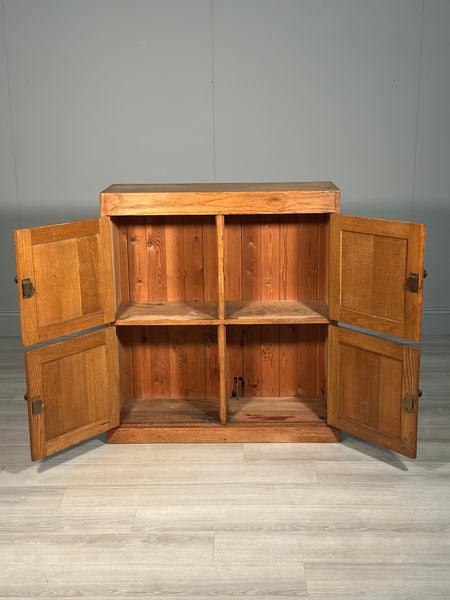 Antique Oak School Cupboard c.1930