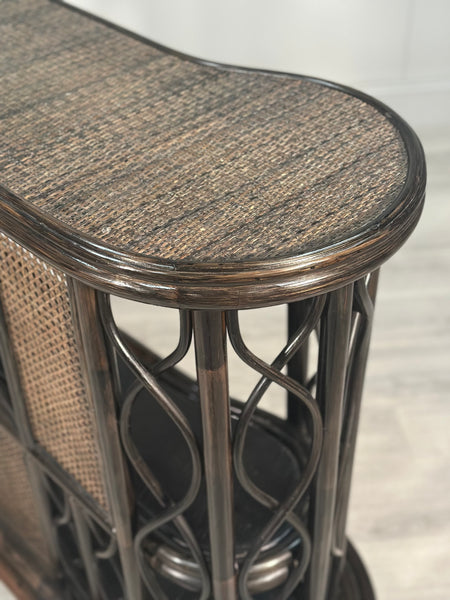 Vintage Bamboo Bar & 3 Stools