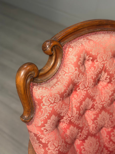 Antique Armchair & Matching Footstool