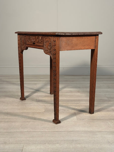 Carved Oak Greenman Table c1880