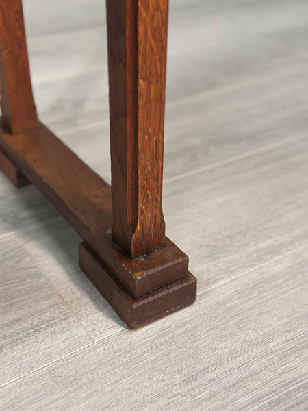 Arts & Crafts Oak Bench c.1930