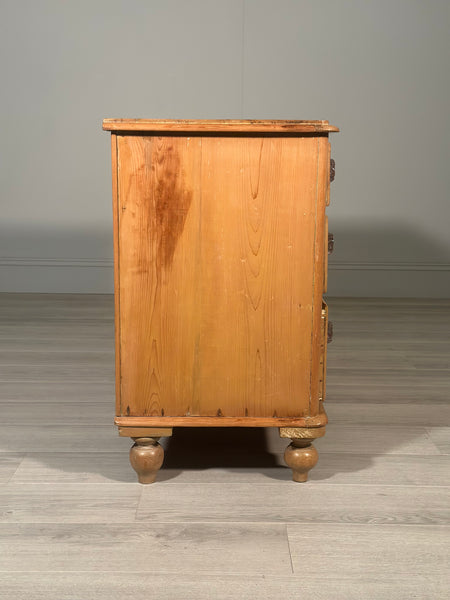 Victorian Pine Chest Of Drawers c.1880