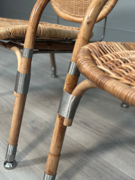 Vintage Ikea Wicker Chairs Designed By Mats Theselius For 'Ps Edition’