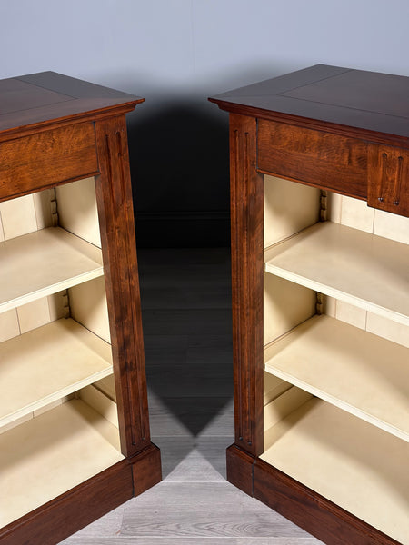 A Matching Pair Of Antique Style Mahogany Book Cases By Grange