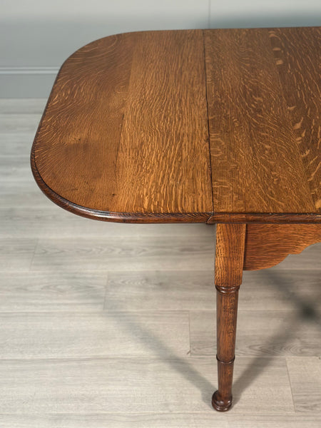 Antique Oak Drop Leaf Dining Table
