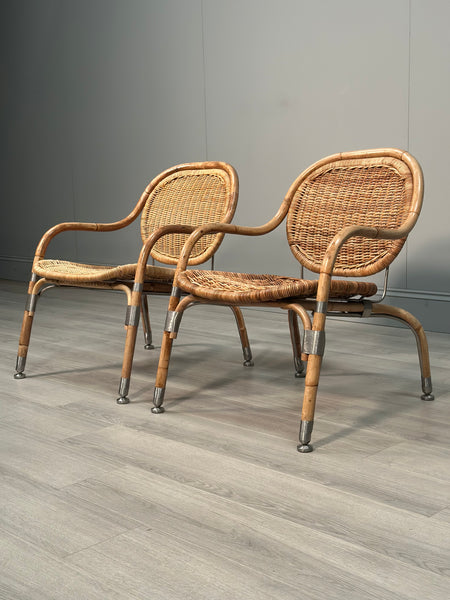 Vintage Ikea Wicker Chairs Designed By Mats Theselius For 'Ps Edition’