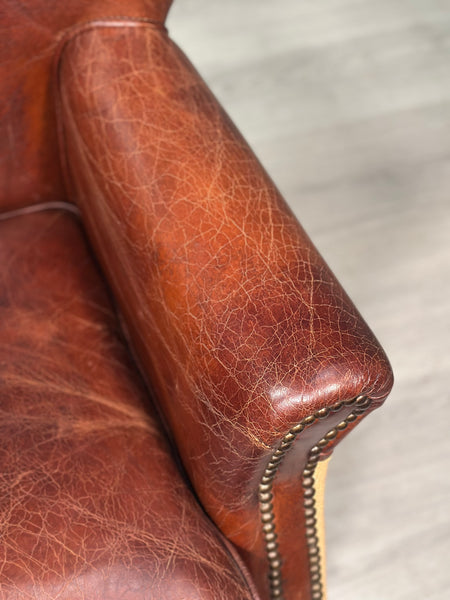 Small Vintage Leather Armchair
