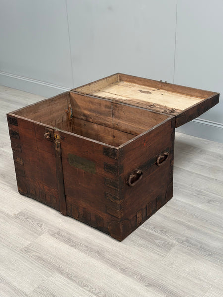 Antique Oak Silver Chest