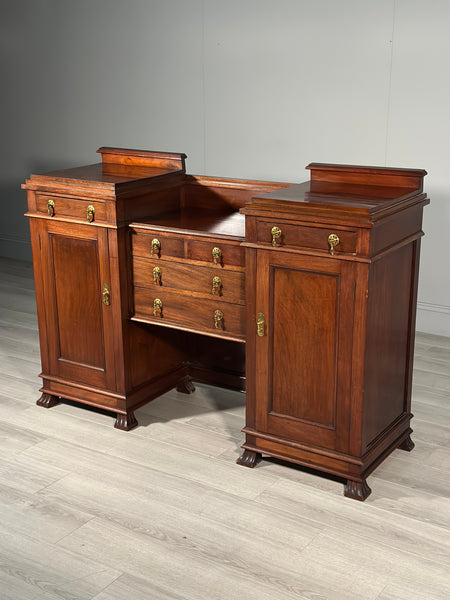 Edwardian Mahogany Pedestal Sideboard