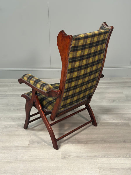 Antique Folding Campaign Armchair