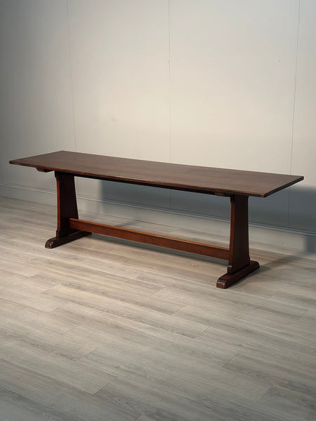 Large Military Arts & Crafts Oak Refectory Table
