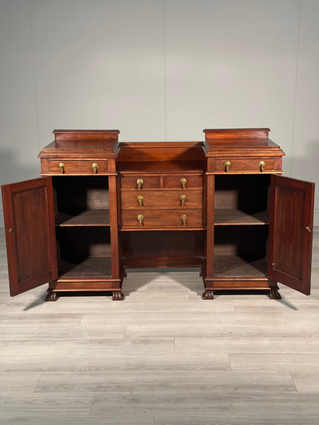 Edwardian Mahogany Pedestal Sideboard