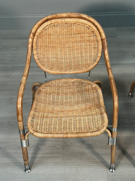 Vintage Ikea Wicker Chairs Designed By Mats Theselius For 'Ps Edition’
