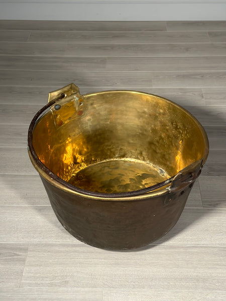 Large Antique Brass Cauldron