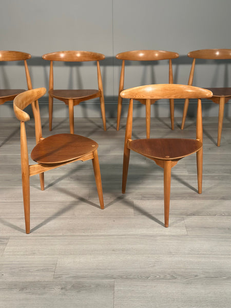 Set of 6 Hans Wegner Fh4103 “Heart” Dining Chairs c.1950’s
