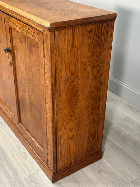 Antique Oak School Cupboard