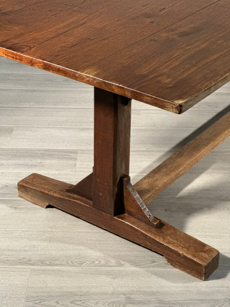 Huge 9ft Antique Oak Refectory Table