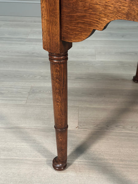 Antique Oak Drop Leaf Dining Table