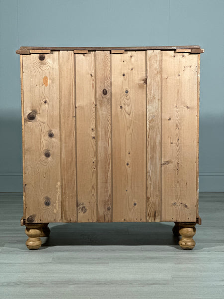 Large Victorian Pine Chest Of Drawers