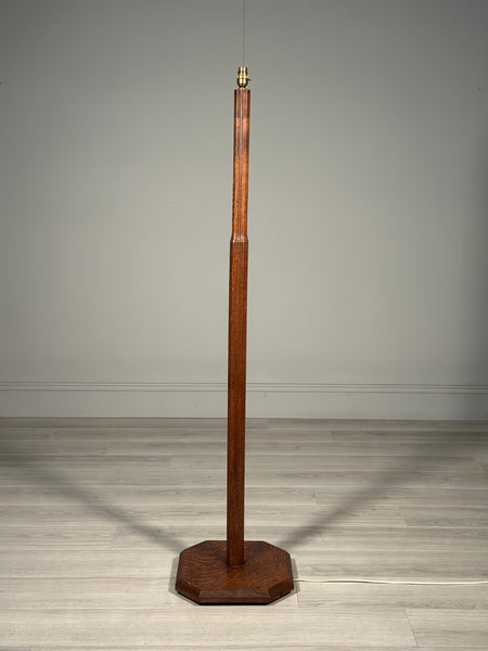 Arts and Crafts Cotswold School Oak Standard Lamp