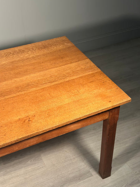 Antique Golden Oak Dining Table c1910