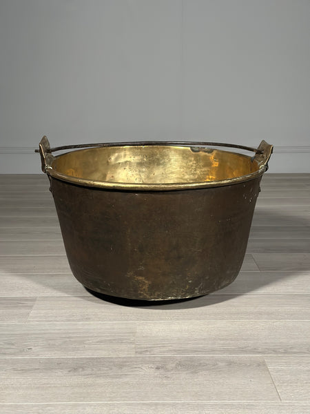 Large Antique Brass Cauldron