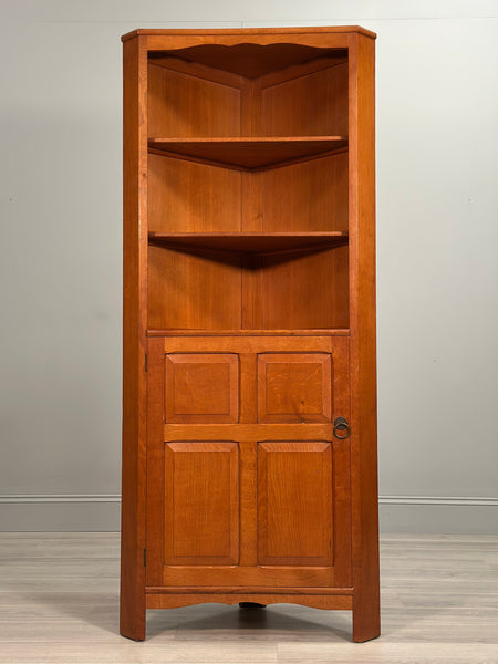 Arts & Crafts Oak Corner Cupboard By Arthur Reynolds