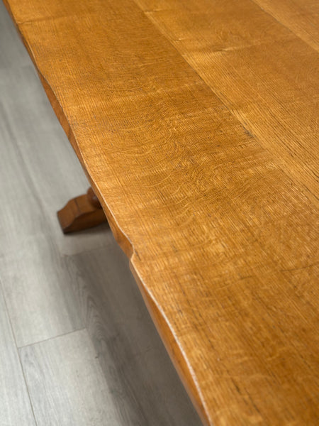 Oak Refectory Table - Yorkshire Critter Man