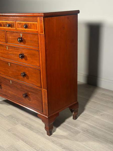 Large Antique Mahogany Chest Of Drawers C.1840