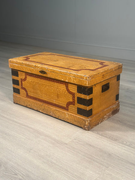 Victorian Pine Chest in Original Paint