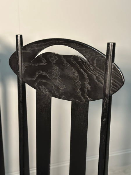 Set of 6 Argyle Dining Chairs Designed By Charles Rennie Mackintosh, Italy 1980’s