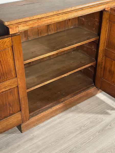 Large Antique Oak School Cupboard