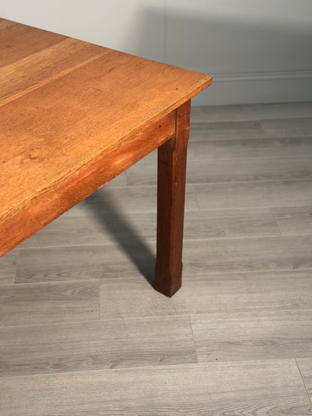 Antique Golden Oak Dining Table c1910