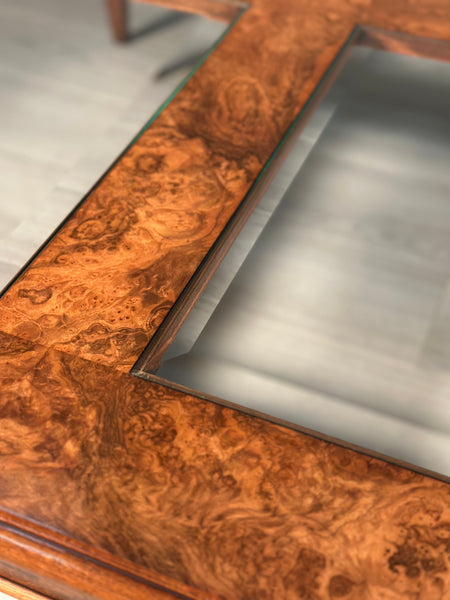 Large Burr Walnut & Glass Coffee Table By Iain James