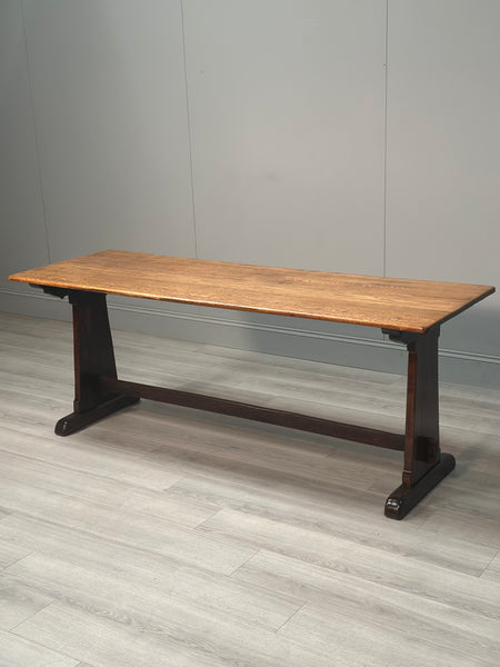 Large Arts & Crafts Oak Refectory Table