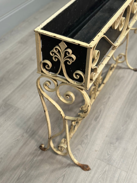 Antique Wrought Iron Garden Planter